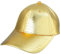 KYEYGWO PU Leder Baseball Cap für Herren und Damen, Verstellbar Warmer Winter Hut Einfarbig Sonnenhüte Casual Baseballkappe Klassisch Sport Mützen, Gold