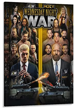 DSGDSF Aew Vs Nxt Ratings Poster, dekoratives Gemälde, Leinwand, Wandkunst, Wohnzimmer, Poster, Schlafzimmer, 50 x 75 cm