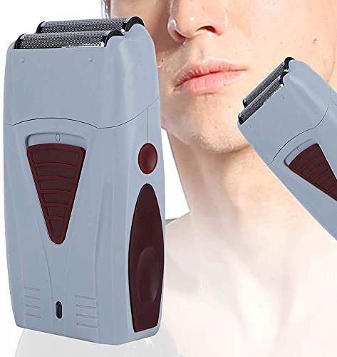 AYNEFY Elektrischer Rasierer Herren Haarschneider Barttrimmer und Körper Haartrimmer USB Wiederaufladbar Männer Elektrorasierer Bartschneider Schnurlose Double Head Reciproking