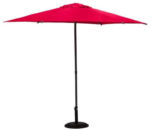 Hespéride - Sombrilla Recta Redonda SOYA roja Granate - 27 m