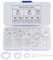 500 Piezas Arandela Plana de Nylon, Arandela Plana Aislante Redondo, Juntas Toricas para Arandelas Mecánicas - Blanco, M2/M2.5/M3/M4/M5/M6/M8/M10