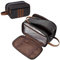 Trousse de Toilette Homme Voyage, Kasgo Grande Trousse Toilette Femme en Toile Imperméable Rétro avec 3 Compartiments Trousse Maquillage Kit Rasage Dopp Gris Foncé