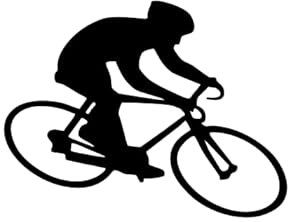 Adesivi per ciclisti da corsa, adesivi sportivi per auto, ciclismo (RPt18/2) (20 x 15,3 cm)