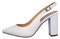 Rio Fiore Damen Pumps, Weiß, 8,5cm Blockabsatz, weiches Kunstleder, Slingpumps, 2062A-40-K-10 (White, 40 EU)