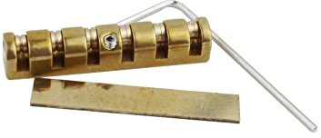 Guyker 43mm Guitar Brass Nut Height Adjustable Roller Nuts Replacement Compatible with Les Paul LP SG Style Electric Guitars