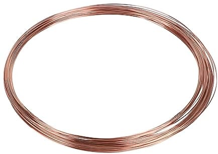 EFUTURETIME Reiner Kupferdraht, ø 1.0mmx20m, Kupferdraht Pur, T2 Blanker Kupferdraht, Basteldraht, Copper Wire für Schweißen, Experiment, Schmuck, Garten, Pflanzen