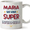 Mugffins Tazza Personalizzata in ceramica per INFERMIERA donna 11 oz / 350 ml - In italiano - Sei Super - Idea regalo per compleanno, anniversario, natale, laurea