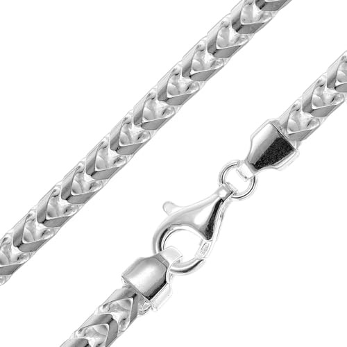 trendor Herren-Kette 925 Silber Fuchsschwanzkette Breite 5,6 mm 15800 | modischer Halsschmuck für Männer, zeitloses Accessoire