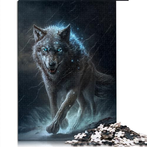 SIBREA Puzzles für Erwachsene 1000 Teile Phantomwolf Holzpuzzle für Erwachsene und Kinder ab 12 Jahren Lernpuzzle Familienspiel Größe: 50x75cm