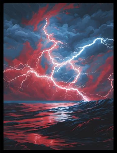 MTG (Izzet Blue/Red Storm) – 100 ct matte TCG Card Art Sleeves by Ai Armor