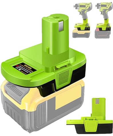 TPDL USB Adapter for Roybi 18V Tools, DM18RL Battery Adapter Converter for Dewalt 20V & for Milwaukee M18 18V Battery to Ryobi 18V Power Tools