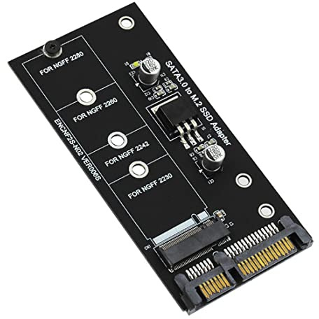 Frefgikty Adattatore M.2 Adattatore da M2 a Convertitore M.2 NGFF Scheda SATA3 da 2,5 pollici Chiave B per SSD 2230-2280 M2
