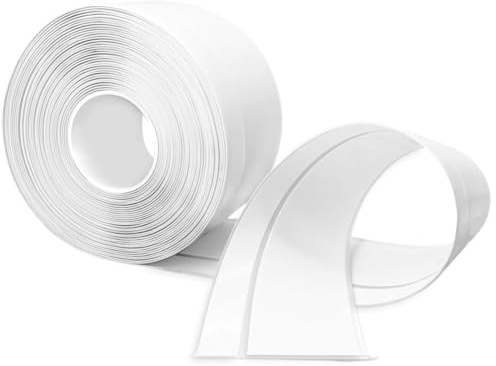 Zoccolo flessibile autoadesivo, 6M zoccolo da cucina in PVC 50x20mm, Zoccolo autoadesivo per cucina e bagno 5x2 bianco