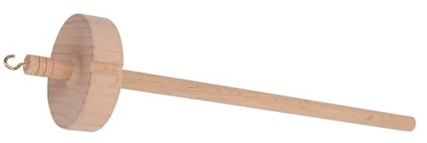 Hztyyier Holz-Drop-Spindel-Top-Whorl-Garn-Spindel, Handgeschnitztes Werkzeug für Anfänger, Tragbar und Leicht