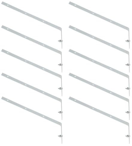 SPARES2GO Gutter Top Rafter Bracket Universal Galvanised Steel Fascia Support Fixings (Pack of 10, 300mm)