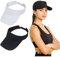 Zercart 2 Pcs Sports Adjustable Golf Visor Hat, Sun Protective Cap with Sweatband, Golf Running Fishing Cycling Tennis Visor Hats for Men Women