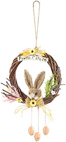 PEARL Türkränze Ostern: Weidenkranz zum Aufhängen, Frohe Ostern, Versandrückläufer (Osterkranz Deko, Oster-Dekokranz)