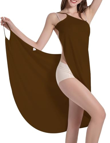 GUOCU Damen Sarong für Strand,Damen Strandkleider Strandtuch Wickeltuch Sommer Bikini Badeanzüge Cover Ups Wickelkleid mit Spaghettiträger Ärmellos Wickelrock Lang Neckholder Kleid Lose Strandrock
