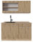 Vicco Singleküche R-Line, Artisan-Eiche/Goldkraft Eiche, 140 cm, AP Eiche