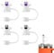 4pcs Ghost Straw Covers, 1.02x1.02in Halloween Ghost Straw Cover Straw Covers Cups Accessories Compatible with Stanley Cup 30&40 oz Glass(White Purple, White Black)