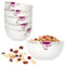 MamboCat Viola 6er Set Schale 14,2cm I 480ml I Porzellan-Schüssel mit Blumen-Dekor für 6 Personen I Schälchen für Salat, Suppe, Müsli, Chips & Co.