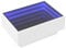 vidaXL LED Couchtisch, Beistelltisch mit LED-Infinity-Spiegel, Kaffeetisch Sofatisch für Wohnzimmer, Wohnzimmertisch, Weiß Holzwerkstoff