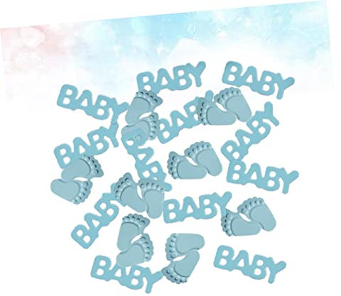 KITANDOVE 30 g Babyparty-Dekorationen kleiner Engel Konfetti für Geburtstagsfeiern blaue Papierreste in Fußform für Feierdekorationen für Jungen und Mädchen