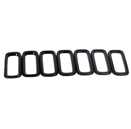 Griglia Anteriore 7 Pezzi Griglia Anteriore Griglia Inserti Griglia Da Corsa Telaio Trim Per Jeep Per Renegade 2015 2016 2017 ABS Nero Griglia Radiatore(Outside)
