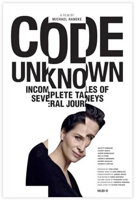 ahnld Code-Unknown (2000), Filmposter, Leinwandposter, Wandkunst, Dekordruck, Bild, Gemälde für Wohnzimmer, Schlafzimmer, Dekoration, 20 x 30 cm