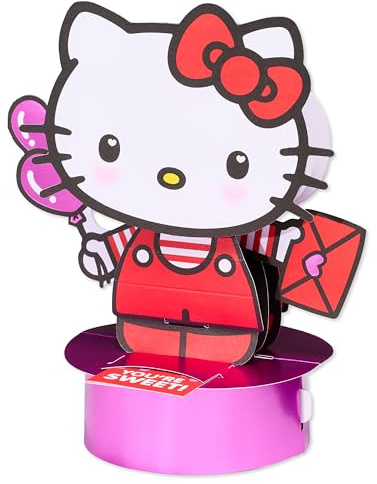 American Greetings Magic Moments Pop Up Hello Kitty Valentines Day Card (Happy Valentines Day)