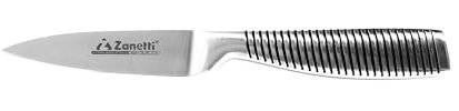 Zanetti, Coltello Sbucciatore Universale Modello Ultra, Coltello Acciaio Inox, Lama 9 cm, Spessore 2 mm, Coltello Cucina, Manico Vuoto Acciaio Inox