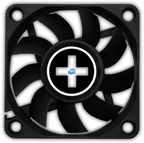 SIMPLETEK - Ventilador de refrigeración 60 mm universal | 60 x 60 x 15 mm | 3 pines, cable 280 mm | Negro sin LED