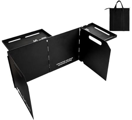 Parabrezza per fornello, Parabrezza per fornello da campeggio, Protezione antivento da campeggio, Paravento pieghevole per fornello da cucina all'aperto, strumenti per parabrezza portatili