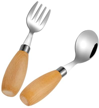 Ciieeo 1set Utensili Inossidabile Per Svezzamento e Apprendimento Design Per Gourmet