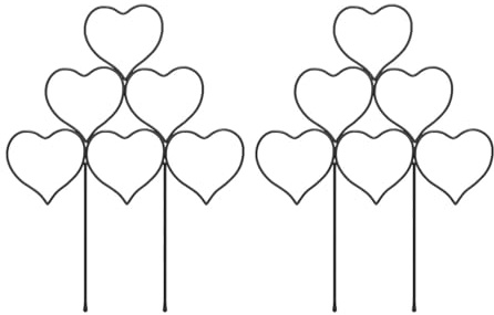 Dickly 2er Set Rankgitter Aus Metall für Kletterpflanzen, Rankhilfe für Efeu Und Clematis Im Topf, Schwarz