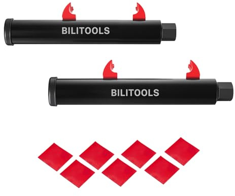 BILITOOLS Kit de Compresseurs de Ressort d’Amortisseur Moto et Quad Léger | 2 compresseurs avec 7 protège-ressorts, utilisation 17 mm pour ressorts arrière moto et quad léger