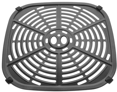 Schwarz Ersatz Edelstahl Grillplatte, Heißluftfritteuse | Hohles Design, Antihaft und Belüftungsfunktion, Küchengeeignet, Lekue Airfryer Zubehör