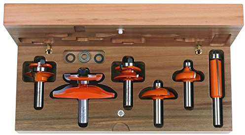 CMT 6-teiliges Schrank-Set 1/2 Zoll Schaft - Ogee-Schnitt Router-Bit-Set aus Wolframcarbid mit 2 Fluten
