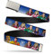 Buckle-Down Unisex-Erwachsene Web Belt Theory1.25 Grtel, The Big Bang Theory Superhelden-Figurengruppe mit blauen Punkten, 3 cm Breit-Passt Oben-107 cm Pant Größe