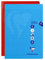 Clairefontaine 303167C - Praxisarbeitsheft / Schulheft Mimesys DIN A4 21x29,7 cm, geheftet, 40 Blatt, französische Lineatur 90g + blanko 125g, Einband aus PP, 2 Farben sortiert: rot und blau, 1 Stück