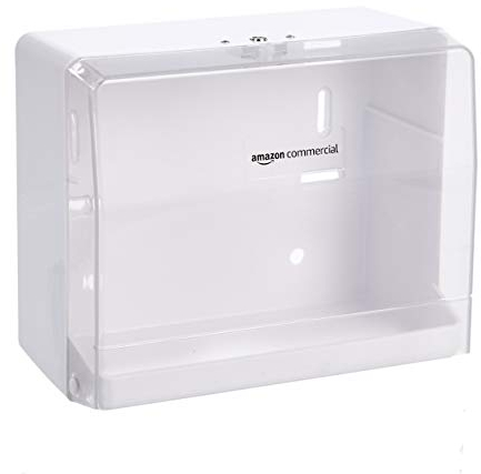 Amazon Basics Dispensador de papel, compatible con pliegue en V, Transparente, 25 x 20 cm (Anteriormente Marca AmazonCommercial)