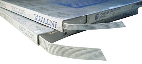 Eloja® Corsage Verstärkung Rigilene Boning Breite 12 mm Transparent Polyester 46 Meter leicht einnähbar für trägerlose Kleider, Abendkleider, Taschen, Hüte