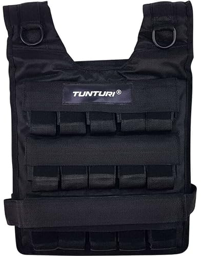 Tunturi Gewichtsweste mit 1 Kilo Gewichten, Gesamtkilo 20 kg oder 30 kg. Veränderbare Trainingsweste