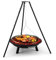 blumfeldt Arco Trino - Black Edition, Feuerschale, 70cm durchmessende Grillrost, extra Dickes Stahlblech, Edelstahl, Sicherheitskante an der Grillfläche, hohe Mobilität, schwarz