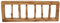 Brillibrum Design Wandgarderobe aus Teakholz 6 Äste als Kleiderhaken Recyclingholz Shabby Chic Haken Wandgarderobenleiste 6 Haken Teak Hängegarderobe (6 Haken)