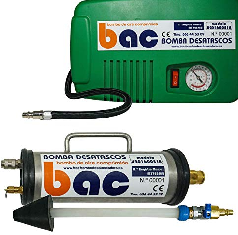 BAC Bomba Desatascadora de Tuberias Profesional KIT Completo HERRAMIENTA Desatascador Universal Adaptable Efectivo ante Grandes Atascos en Fregadero, Desagües, WC, Ducha, Lavabo