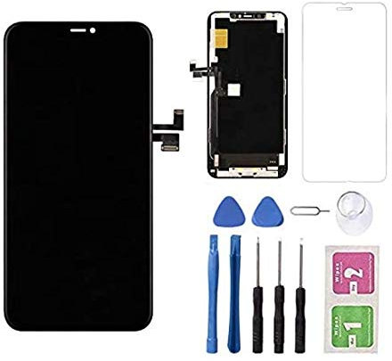 Allfixparts for iPhone 11 Pro Max LCD Screen Replacement Screen Touch LCD Display Digitizer Assembly Touch Screen and Frame, Repair Tool Kit with Tempered Glass (11 Pro Max LCD)