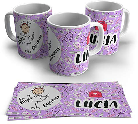 Taza personalizada para enfermera regalo original ideal hospital
