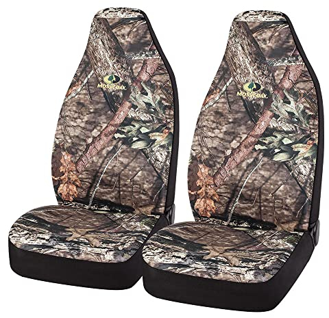 Mossy Oak Camouflage-Sitzbezüge, hohe Rückenlehne, hergestellt aus Ripstop-Oxford-Gewebe, Airbag-kompatibel, universelle Passform für die meisten Schalensitze, offizielles Lizenzprodukt.