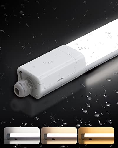 Allesin Feuchtraumleuchte LED 120CM, 30W 3600LM Led Röhre, Kaltweiß 6500k Reihenschaltung Kellerlampe IP65 Wasserfest Werkstattlampe led Leuchtstoffröhre Leuchte für Feuchtraum Warenhaus